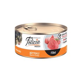 Felicia Biftekli Yetişkin Kısırlaştırılmış Fileto 85 gr Kedi Konservesi