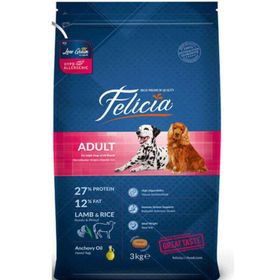 Felicia Düşük Tahıllı Kuzulu ve Pirinçli 15 kg Yetişkin Köpek Maması