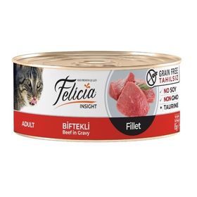 Felicia Fileto Biftekli Tahılsız 6x85 gr Yetişkin Kedi Konservesi