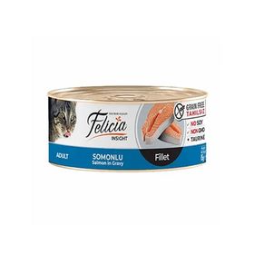 Felicia Fileto Somonlu Tahılsız 6x85 gr Yetişkin Kedi Konservesi