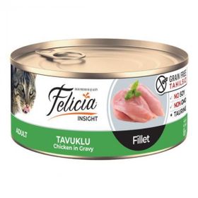 Felicia Fileto Tavuklu Tahılsız 85 gr 24 Adet Yetişkin Kedi Konservesi