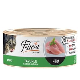 Felicia Fileto Tavuklu Tahılsız 85 gr 24 Adet Yetişkin Kedi Konservesi