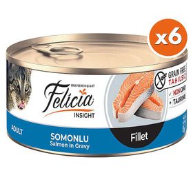 Felicia Insight Somon Balıklı Fileto Tahılsız 6x85 gr Kedi Konservesi