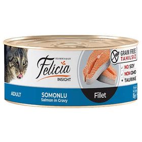 Felicia Insight Somon Balıklı Fileto Tahılsız 85 gr Kedi Konservesi