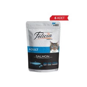 Felicia Jöle İçinde Somonlu Taurinli Tahılsız 6x85 gr Yetişkin Kedi Konservesi