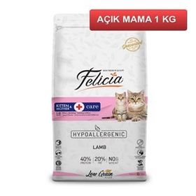 Felicia Kitten Düşük Tahıllı Kuzu Etli Yavru Açık 1 kg Kedi Maması