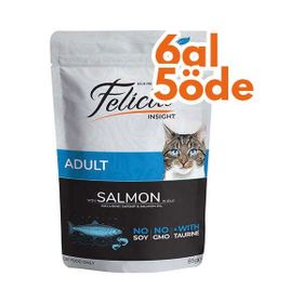 Felicia Pouch Somon Etli Tahılsız Yetişkin 85 gr Kedi Yaş Maması