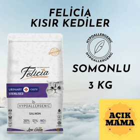 Felicia Somon Balıklı 3 kg Kısırlaştırılmış Yetişkin Kedi Maması