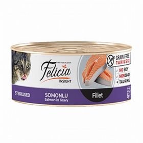 Felicia Tahılsız 24x85 gr Sterilised Somonlu Fileto Kedi Konserve
