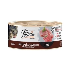Felicia Tahılsız Biftekli Tavuklu Kıyılmış 6x85 gr Yetişkin Kedi Konservesi
