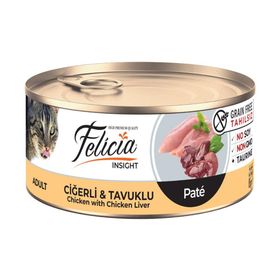 Felicia Tahılsız Ciğerli Tavuklu Kıyılmış 24x85 gr Yaş Kedi Maması