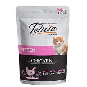 Felicia Tahılsız Kitten Chicken Pouch 85 gr Kedi Maması