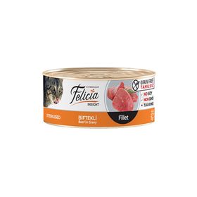 Felicia Tahılsız Sterilised Biftekli Fileto 24x85 gr Kedi Konservesi