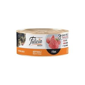 Felicia Tahılsız Sterilised Biftekli Fileto 24x85 gr Kedi Konservesi