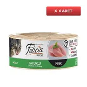 Felicia Tahılsız Tavuklu 85 gr Kısırlaştırılmış Yaş Konserve Kedi Maması