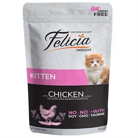 Felicia Tahılsız Tavuklu Pouch 85 GR Yavru Kedi Yaş Maması