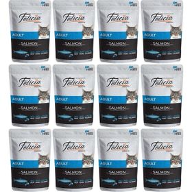 Felicia Tahılsız Yetişkin Somonlu Pouch Yaş 12x85 gr Kedi Maması
