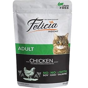 Felicia Tahılsız Yetişkin Tavuklu 12x85 gr Yaş Kedi Maması
