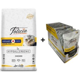 Felicia Tavuklu 12 kg Kısırlaştırılmış Yetişkin Kedi Maması + 12x85 gr Tavkulu Kısır Yaş Mama