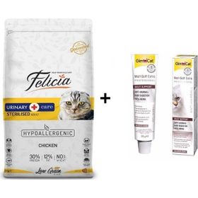 Felicia Tavuklu 2 kg Kısırlaştırılmış Yetişkin Kedi Maması + Gimcat Soft Extra 20 gr Malt