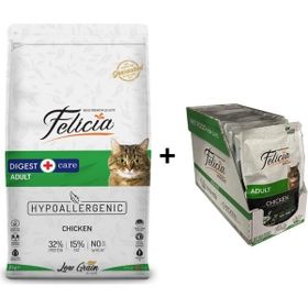 Felicia Tavuklu 2 kg Yetişkin Kedi Maması + 12x85 gr Tavuklu Yaş Mama