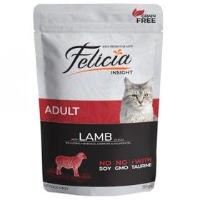 Felicia Yetişkin Kuzu Etli 12x85 gr Konserve Kedi Maması