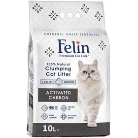 Felin 10 lt İnce Taneli Aktif Karbonlu Topaklanan Kedi Kumu