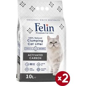 Felin 2x10 lt Aktif Karbonlu Topaklanan Kedi Kumu