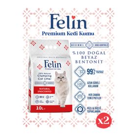 Felin 2x10 lt Naturel Kokusuz Kedi Kumu