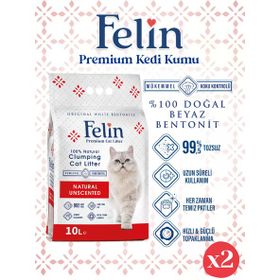 Felin 2x10 lt Naturel Kokusuz Kedi Kumu