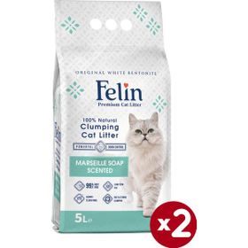 Felin 2x5 lt Marsilya Sabunu Kedi Kumu