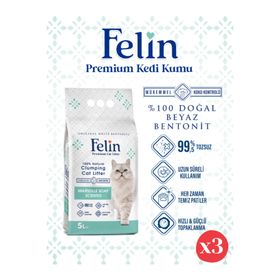Felin 3x5 lt Marsilya Sabunu Kedi Kumu