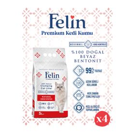 Felin 4x5 lt Naturel Kokusuz Kedi Kumu