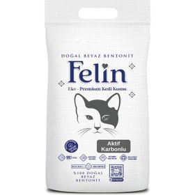 Felin Aktif Karbonlu Topaklanan İnce Taneli 15 lt Kedi Kumu