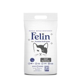 Felin Aktif Karbonlu Topaklanan İnce Taneli 15 lt Kedi Kumu