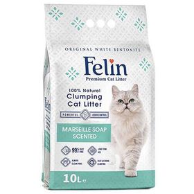 Felin İnce Taneli Marsilya Sabunlu Topaklanan 10 lt Kedi Kumu