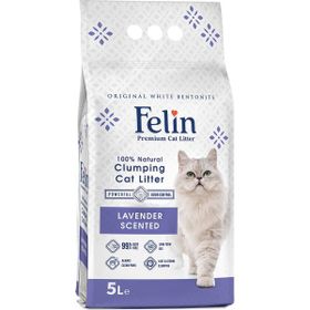 Felin Lavanta Kokulu Topaklanan İnce Taneli 5 lt Kedi Kumu