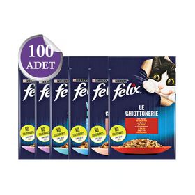 Felix 100x85 gr Karışık Paket Pouch Kedi Konservesi