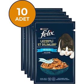 Felix 10x80 gr Ton Balıklı Yaş Kedi Maması