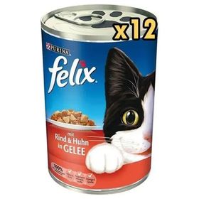 Felix 12 Adet x 400 gr Sığır Etli Kedi Konservesi