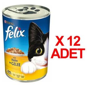 Felix 12 Adet x 400 gr Tavuklu Kedi Konservesi