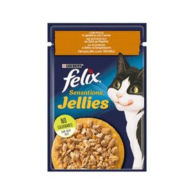 Felix 12x85 gr Sensation Tavuk Havuç Jel Pouch Kedi Konservesi