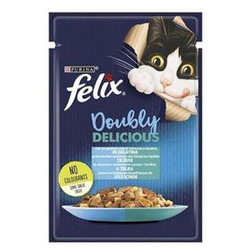 Felix 12x85 gr Taze Somon ve Sardalya Jöleli Pouch Yetişkin Kedi Konservesi