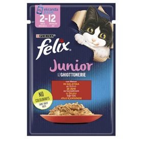 Felix 13x85 gr Sığır Etli Junior Yavru Kedi Islak Maması
