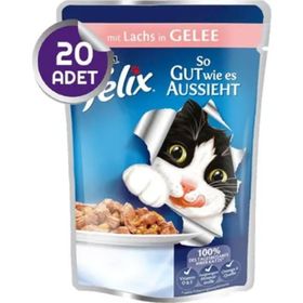 Felix 20 X Somonlu Pouch Yetişkin Kedi Yaş Maması