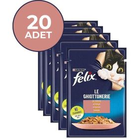 Felix 20x85 gr Somonlu Yetişkin Kedi Yaş Maması