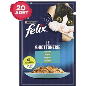 Felix 20x85 gr Ton Balıklı Pouch Kedi Yaş Mama Konserve