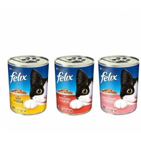 Felix 24x400 gr 3 Çeşit Karışık Konsevre Yetişkin Maması
