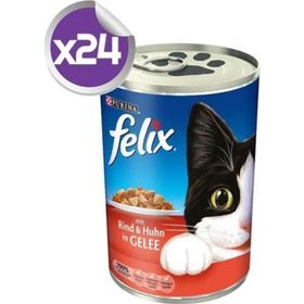 Felix 24x400 gr Purina Sığır Etli ve Tavuklu Kedi Konservesi