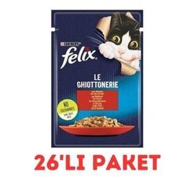Felix 26x85 GR Jöle İçinde Sığır Etli Yetişkin Kedi Konservesi